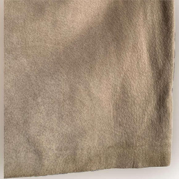 PIA RUCCI tan leather suede vintage skirt, beige size 12 - Picture 3 of 8